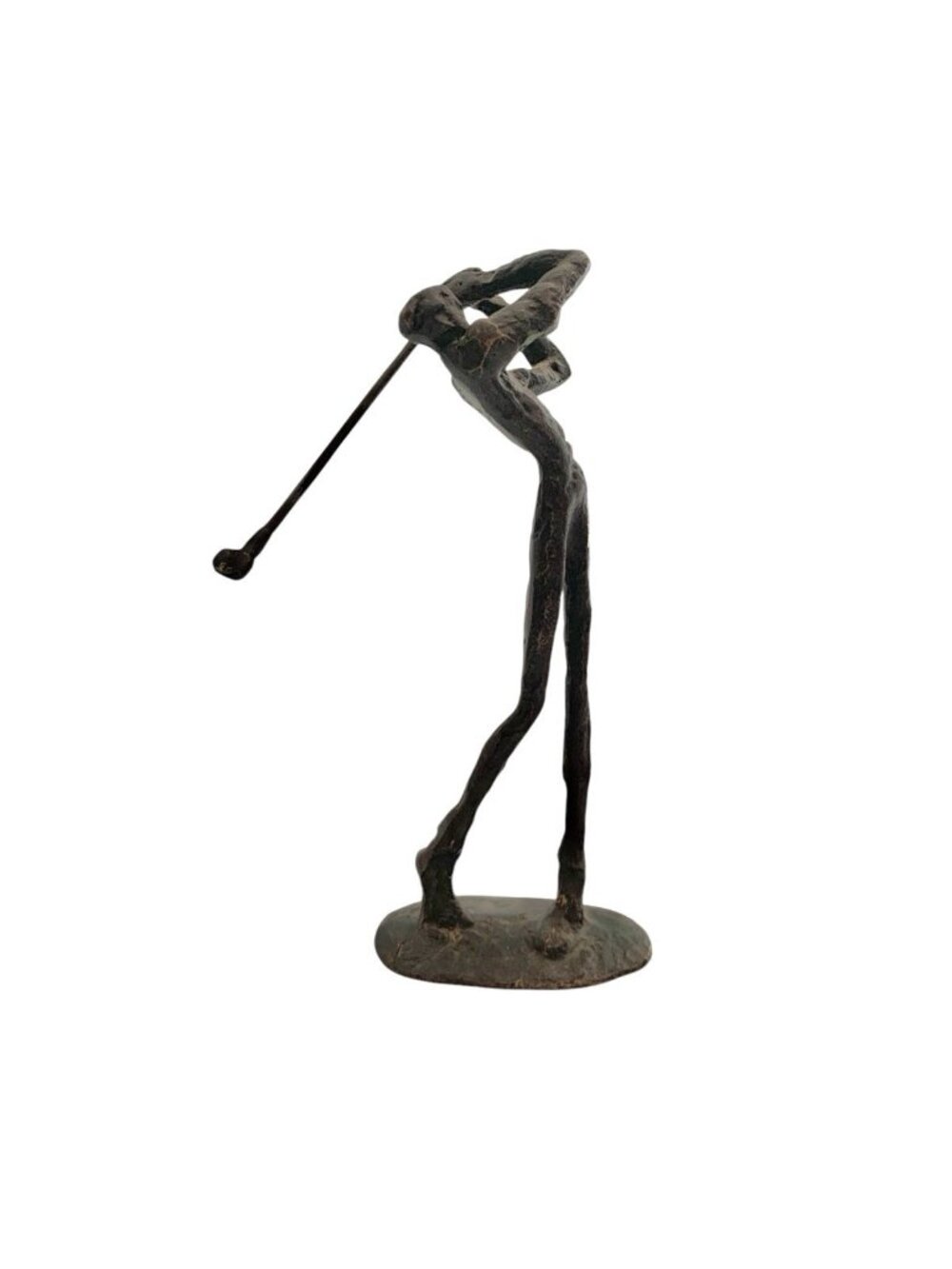 Golfer Figurine Minimalist Metal Sculpture Golf Enthusiast Vintage Decor